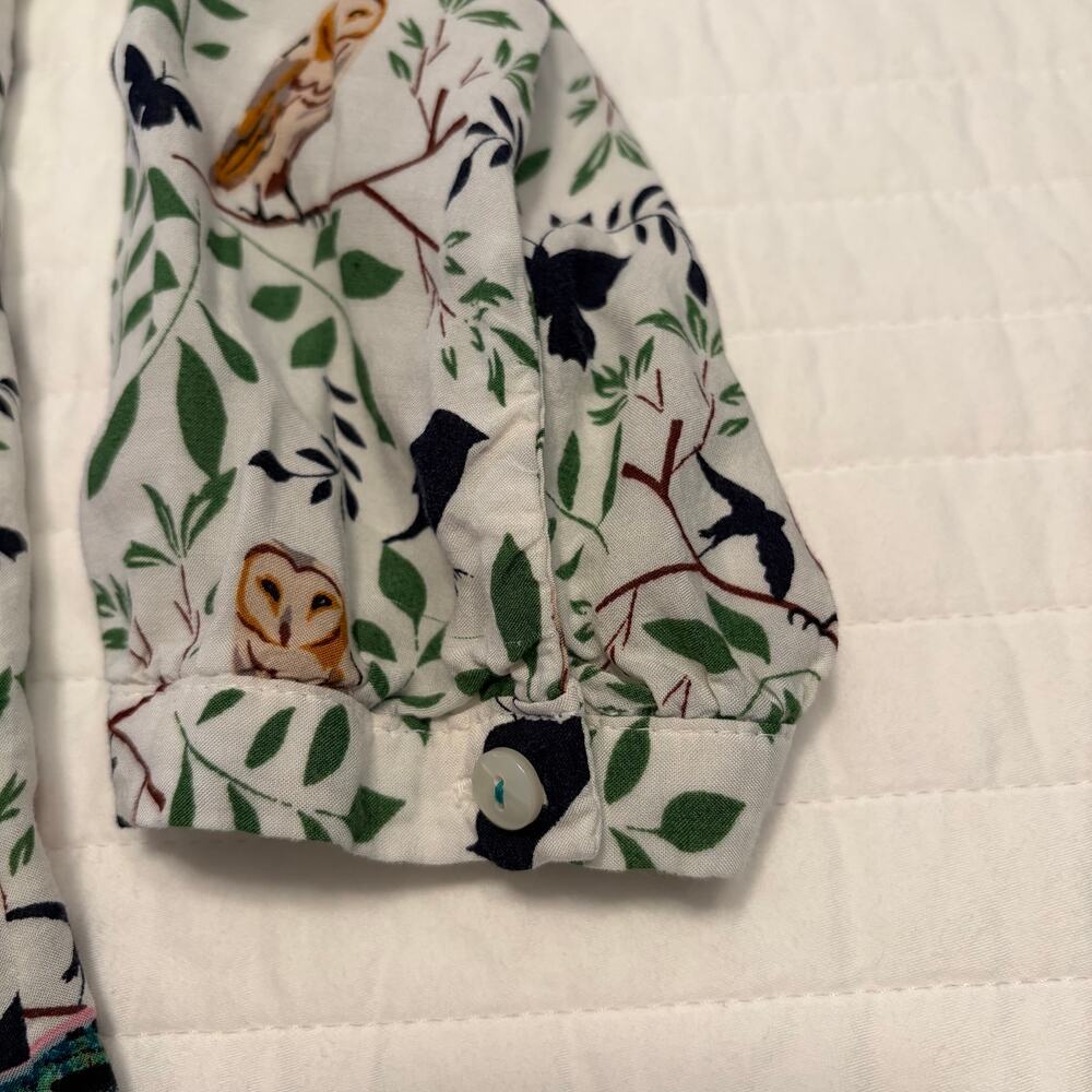 Anthropologie Maeve Women's Owl and Butterfly Tunic Blouse, size 8 - Picture 4 of 6